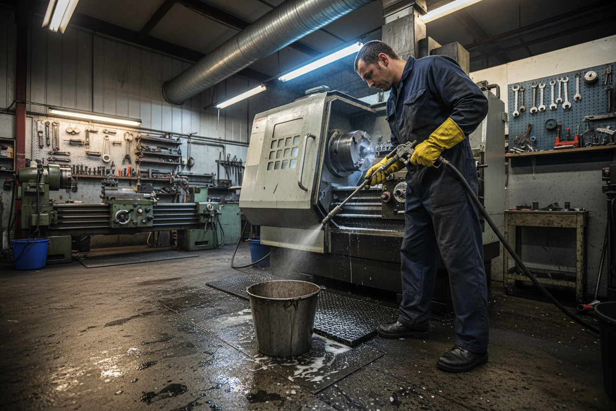 Degraissage de machines industrielles a Cergy