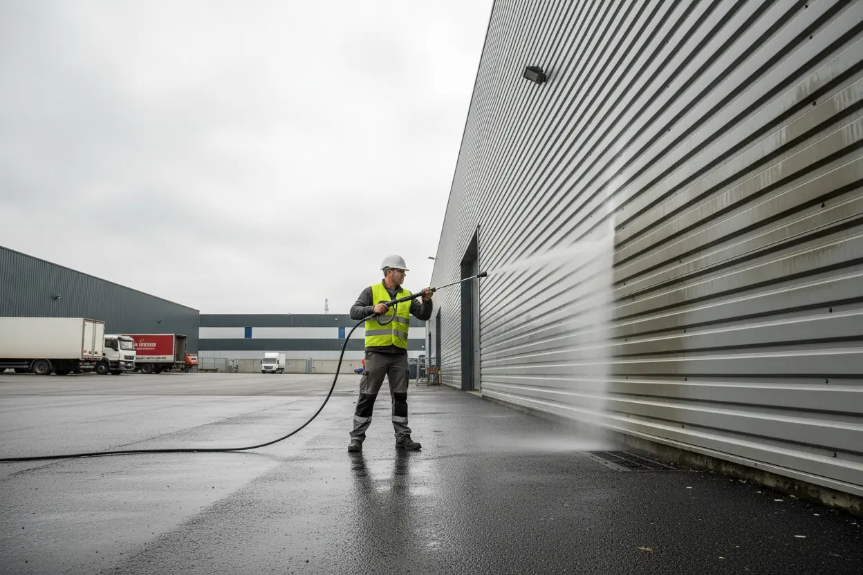Nettoyage haute pression et bardages industriels a Cergy